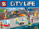 Набор 8 мини-конструкторов City Life SY6956