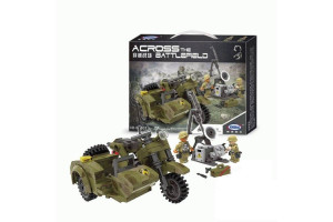 Конструктор XINGBAO MOC «Военный мотоцикл с коляской»