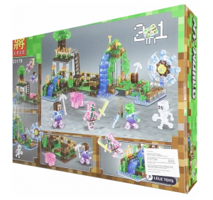 Конструктор Майнкрафт My World Minecraft «Нападение на ферму 2 в 1»