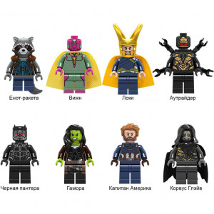 Набор 8 фигурок Супер Герои D019