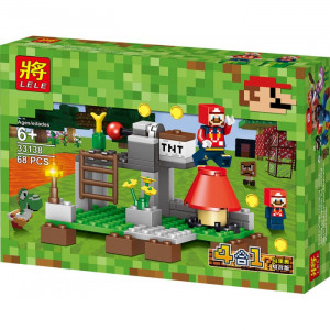 Набор 4 конструктора Майнкрафт My World Minecraft «Большие приключения Супер Марио 4 в 1» (33138)