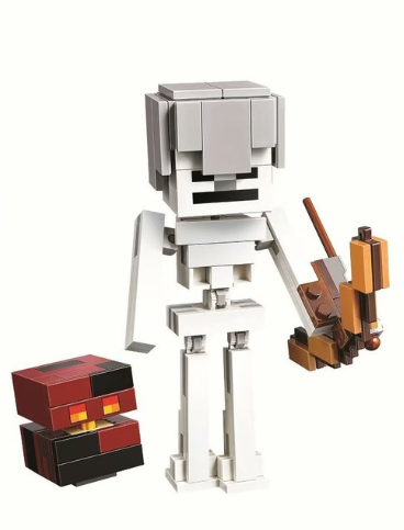 Конструктор Майнкрафт My World Minecraft «Скелет с кубом магмы»