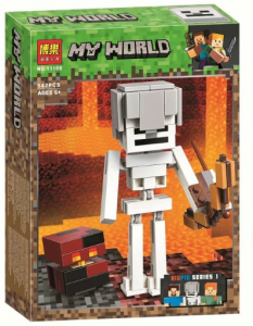 Конструктор Майнкрафт My World Minecraft «Скелет с кубом магмы»