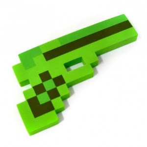 Пистолет (зеленый) (пенный наполнитель) Minecraft