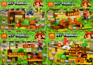 Набор 4 конструктора Майнкрафт My World Minecraft «Большие приключения Супер Марио 4 в 1» (33139)