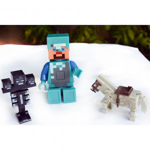 Набор Майнкрафт «Стив с иссушителем и лошадью» большие