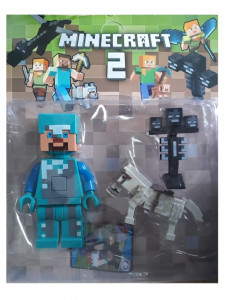 Набор Майнкрафт «Стив с иссушителем и лошадью» большие