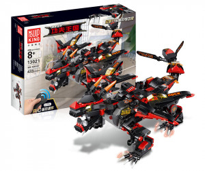 Радиоуправляемый конструктор Mould King Gongfu king «Каменный красно-чёрный дракон»