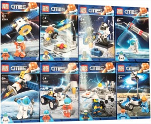 Конструкторы Сити Cities 8 шт в наборе «Космические исследователи»