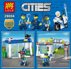 Набор 4 мини-конструктора Сити Cities «Полицейский пост»