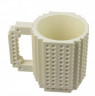 Кружка Build-on Brick Mug «Конструктор» с деталями, белая