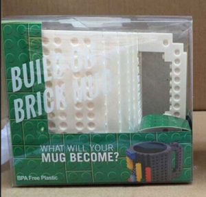Кружка Build-on Brick Mug «Конструктор» с деталями, белая