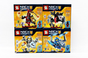 Набор 4 мини-конструктора Nick Knights «Рыцари 4 вида», сет #2