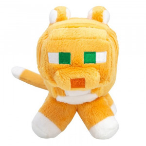 Мягкая игрушка Майнкрафт плюшевый Оранжевый кот Tabby Cat Minecraft, 18 см