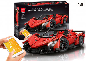 Конструктор «Гоночный автомобиль Veneno Roadster: красный» на радиоуправлении