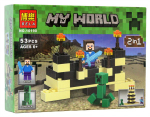 Конструктор Майнкрафт My World Minecraft «Стив с Крипером»