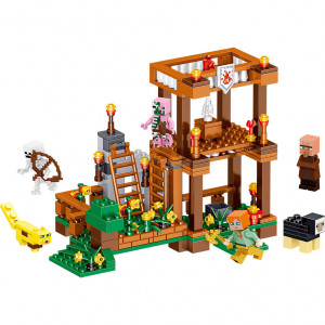 Набор 4 конструктора Майнкрафт «Ферма оцелота»: 7 героев