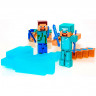Игровой набор: Алмазная кирка+2 фигурки Стива (свет, звук) Minecraft