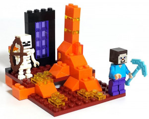 Конструктор Майнкрафт My World Minecraft «Стив со Скелетом»