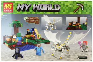 Конструктор Майнкрафт My World Minecraft «Союзники белого дракона»