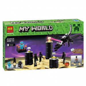 Конструкторы Майнкрафт «Дракон Края» + «Портал в Край»: супернабор №1