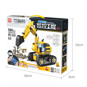 Радиоуправляемый конструктор Mould King «Экскаватор» на пульте управления