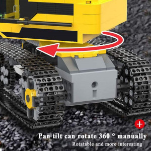 Радиоуправляемый конструктор Mould King «Экскаватор» на пульте управления