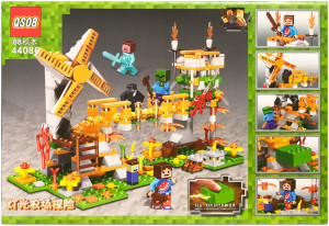 Конструктор Майнкрафт «Солнечная мельница» с гирляндой LED-подсветка