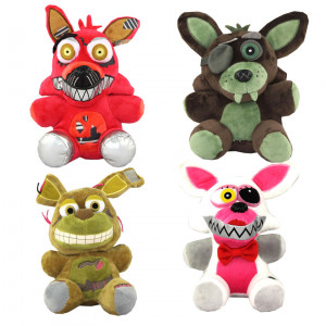 Набор 4 мягких игрушек «Пять ночей с Фредди», 18 см