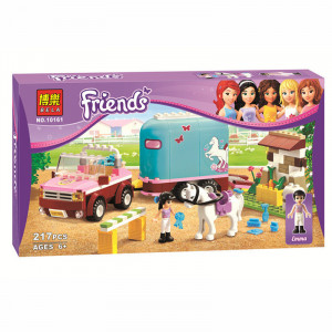 Конструктор Френдс Friends «Эмма и трейлер для лошадки»