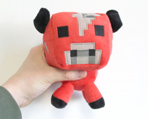 Мягкая игрушка Майнкрафт Грибная корова плюшевая Mushroom Cow Minecraft, 15 см