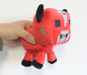 Мягкая игрушка Майнкрафт Грибная корова плюшевая Mushroom Cow Minecraft, 15 см