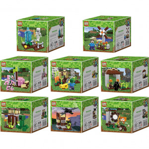 Набор 8 конструкторов Майнкрафт «Герои в парке»: 10 героев PRCK 63025