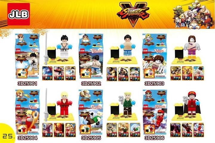 Набор 6 мини-конструкторов Street Fighter «Уличный боец»