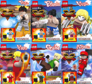 Набор 6 мини-конструкторов Street Fighter «Уличный боец»