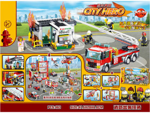 Конструктор LELE Городской герой Пожар на АЗС