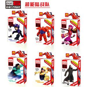 Набор 6 мини-конструкторов Big Hero «Bot Fight»