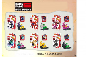 Набор 6 мини-конструкторов Big Hero «Bot Fight»