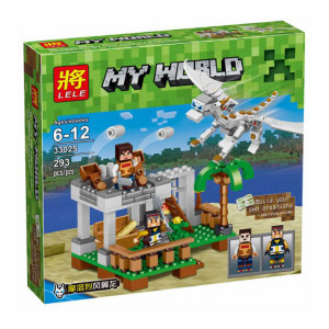 Конструктор Майнкрафт «Нападение Белого Дракона»