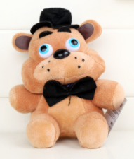 Мягкая игрушка «Пять ночей с Фредди» Фредди медведь с брелковой прищепкой, 15 см