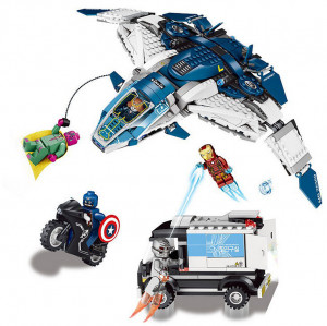 Конструктор Super Heroes «Погоня на Квинджете Мстителей»