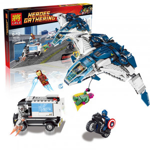 Конструктор Super Heroes «Погоня на Квинджете Мстителей»