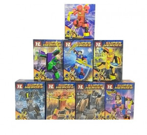 Набор 8 мини-конструкторов Super Heroes YL827