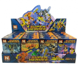 Набор 8 мини-конструкторов Super Heroes YL827