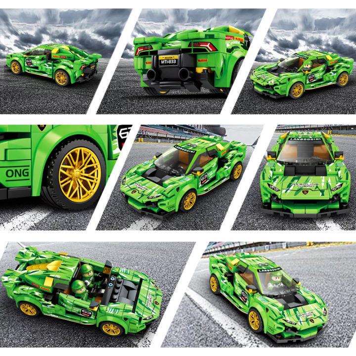 Конструктор Racing машина Lamborghini Huracan GT3: 345 деталей, 2 фигурки