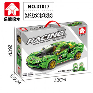 Конструктор Racing машина Lamborghini Huracan GT3: 345 деталей, 2 фигурки