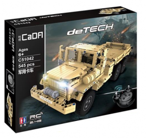 Конструктор deTech «Военный грузовик» на радиоуправлении