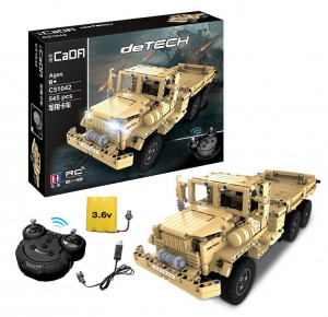 Конструктор deTech «Военный грузовик» на радиоуправлении