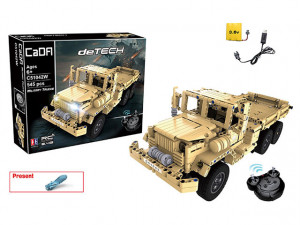 Конструктор deTech «Военный грузовик» на радиоуправлении