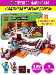 Конструктор Майнкрафт My World Minecraft «Подземная железная дорога»